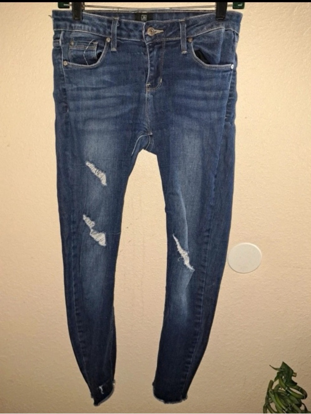 Just Black Distressed Skinny Jeans